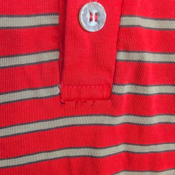Vintage Hang Ten Honda Shirt Small Red Striped Henley - Picture 4 of 8